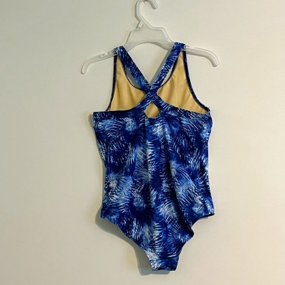 Lands' End Tie Dye One Piece Swimsuit Girls Size 12 Plus - Picture 2 of 8
